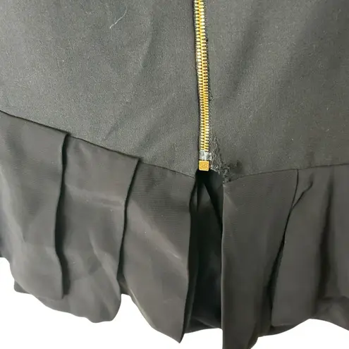 Balenciaga VTG sheath Wool black skirt with flounce hem * Flaw Size 36