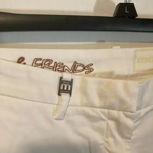 MET Chino & Friends women's size 26 stretch cuffed tapered "SHANIA" white chinos