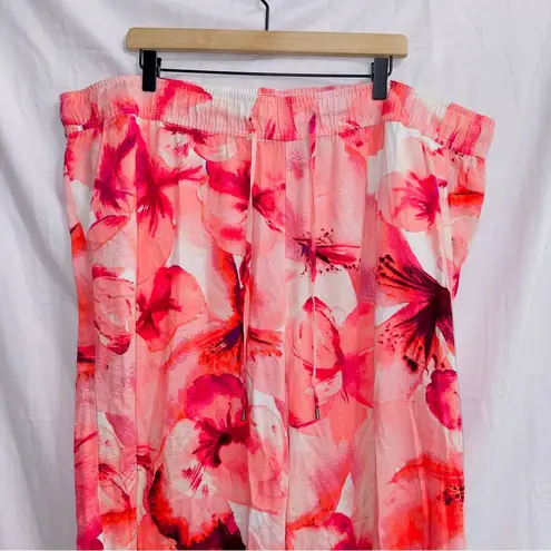 a.n.a  A New Approach High Rise Floral Print Wide Leg Flowy Pants size 3X