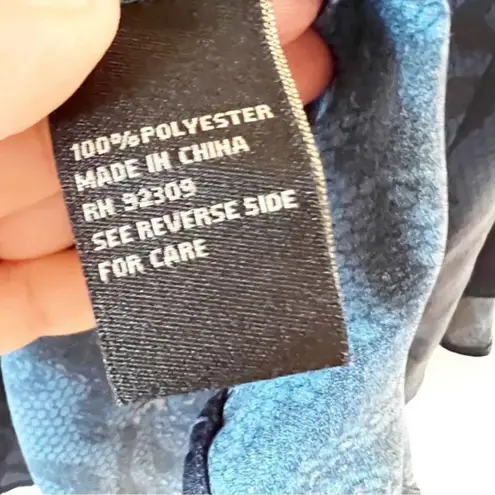 Diane Gilman DG2 1X Blue Black Paisley Peplum Tunic Curvy Plus