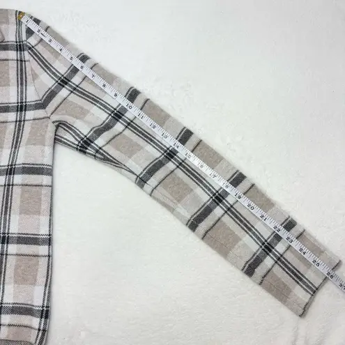 Tahari Neutral -Cream One-Button Plaid Jacket / Blazer Size L