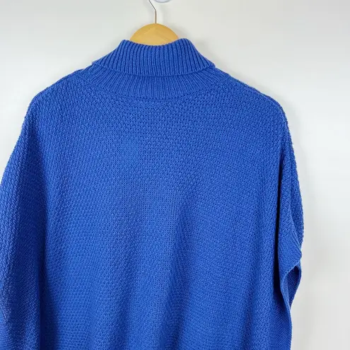 Lane Bryant NWT ‎ Blue Side-Button Poncho in Deep Ultramarine Size 14/20