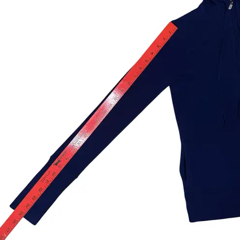 J.Crew Italian Cashmere Hoodie XS Blue 100% Full Zip Sweater Jacket FA07