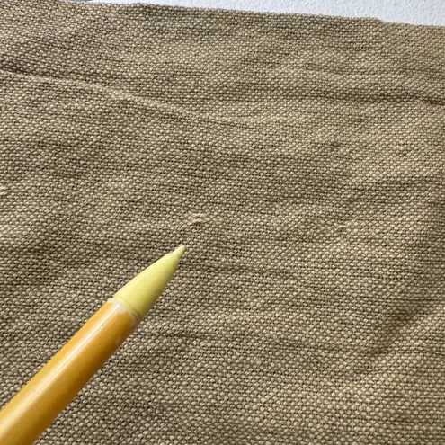 New 20 Hueys Linen Blend Embroidered Palm Tree Casual Button Up Shirt Top XLG Tan Size XL - Image 4