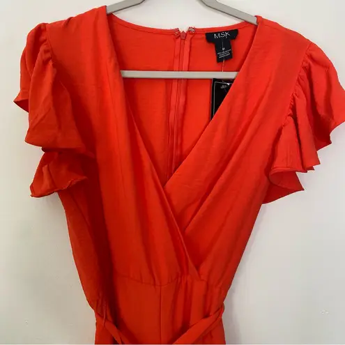 MSK Jumpsuit Orange Crop Wide Leg M Size M