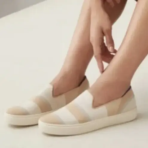 Rothy's Tan Stripe Slip On Loafer Shoes Size 12