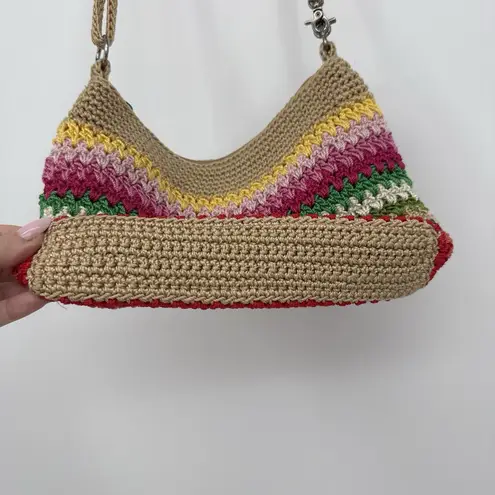 The Sak Rainbow Crochet Knit Shoulder Bag Festival Boho Small Purse