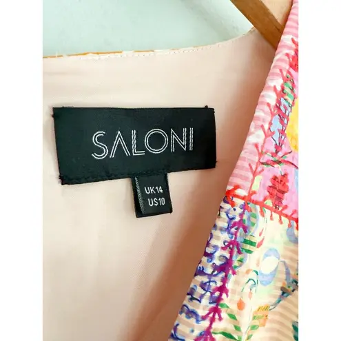 Saloni | Lea Patchwork Mini Dress | US Sz 10 Orange