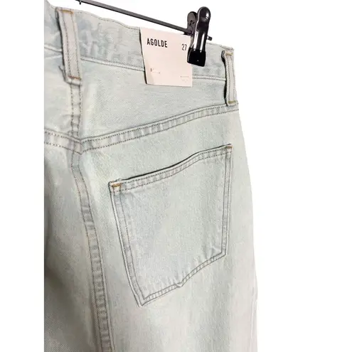 AGOLDE NWT  Luna Pieced Wide Leg Jeans Size 27 Mint Green Wash Baggy Barrel Denim