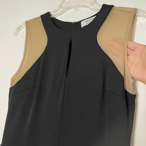BAILEY 44 black bodycon sleeveless mesh keyhole cocktail mini dress size medium
