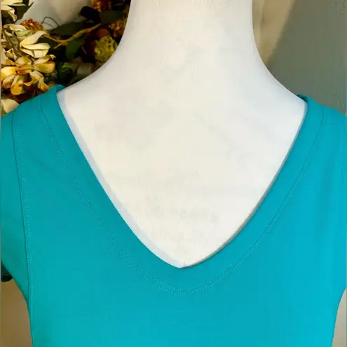 Toad & Co Tech Tomboy Crew Neck Cap Sleeves Performance Dress in Turquoise Sz S