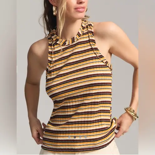 Pilcro x Anthropologie Striped Ribbed Tank Top Size Medium