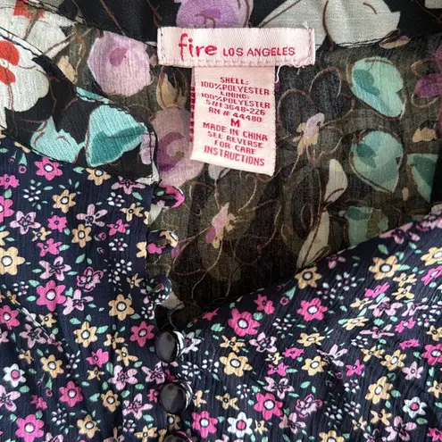 Fire Los Angeles CRINKLE CHIFFON DRESS Sz: M