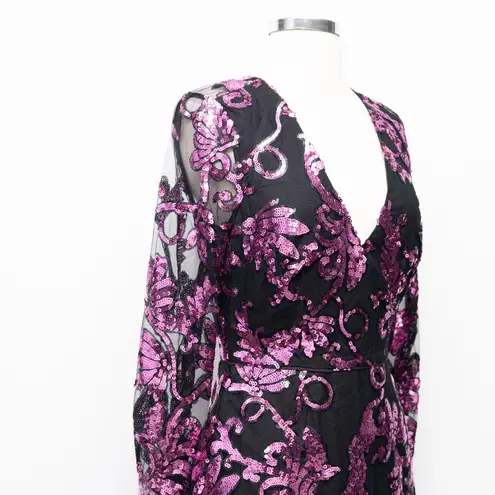 Milly - New! Tove Sequin Paisley Long Sleeve Minidress