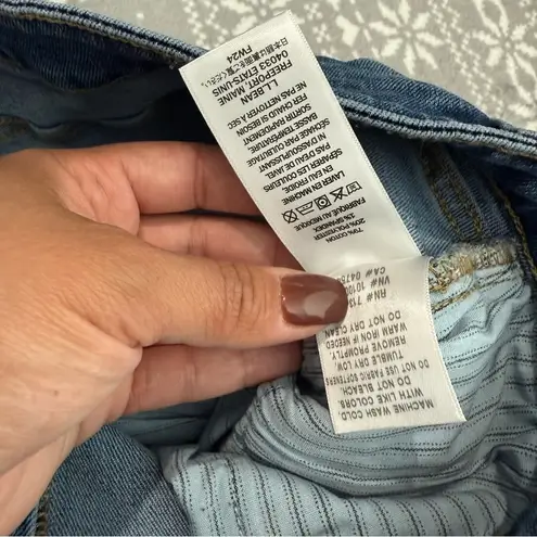 L.L. Bean 207 Vintage High Rise Boyfriend Jeans Faded Indigo Size 18 Medium Tall Blue