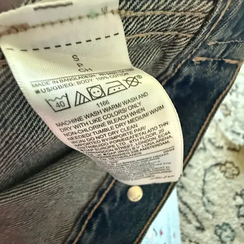 Gap New!  Women's Denim Jacket Small Blue Button-Front Casual Short Coat - Image 9