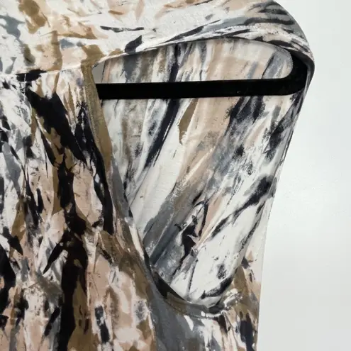 Heyne Bogut Women's Multicolor Abstract Print Sleeveless Long Maxi Dress Small Gray