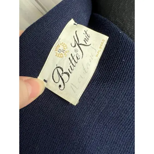 Butte knit Sailing Jacket knit 1950s navy white Blue Size L