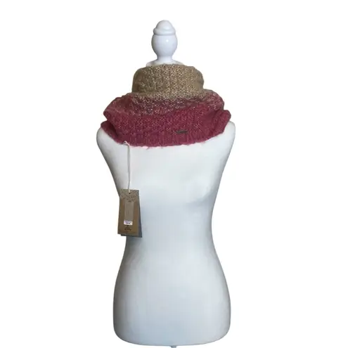 prAna NWT Pink Tan Infinity Neck Warmer Scarf Warm Casual Winter Snow Outdoor