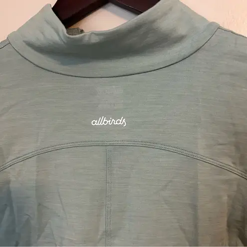 Allbirds Quarter Zip Pullover Natural Run Mid Layer Green Hush Athleisure Casual