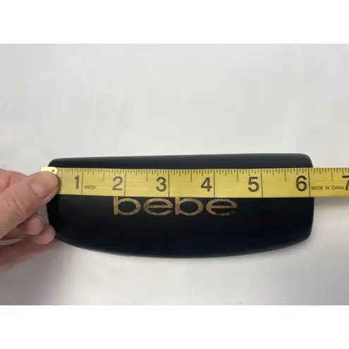 Bebe  Black Hard Shell Eyeglass Case Gold Logo