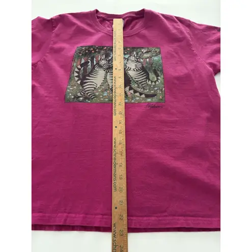 Crazy Shirts Shirt Size XL Magenta Pink Dancing Cats Fun Angel Forest