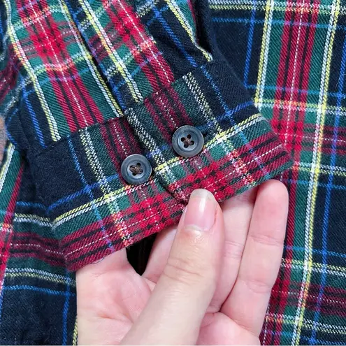 L.L.Bean  • Scotch Plaid Flannel Shirt Relaxed fit 273137 black tartan button down