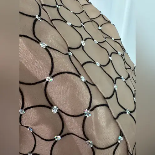 J.R. Nites By Carol Lin Formal Shiny Blazer (633) Brown Size 14