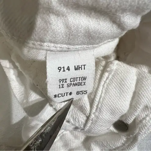 J Brand White Straight Leg Jeans Size 24 Low Rise Y2K Designer Jeans