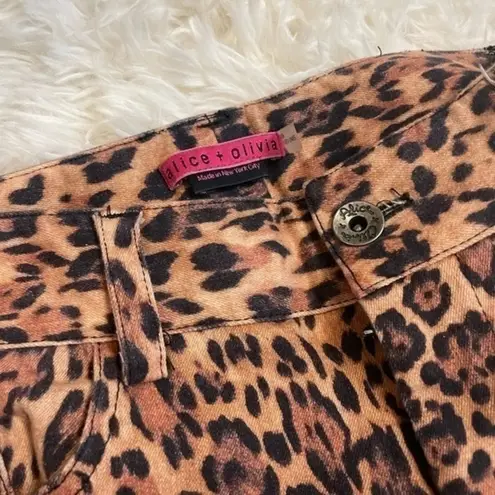 Alice + Olivia  5-Pocket Jeans leopard NWOT