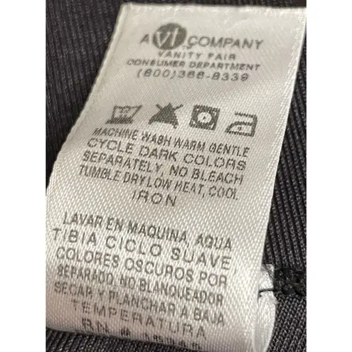 Vanity Fair Vintage 1990s Black Half Slip Size Medium Satin Slit Skirt Sheer