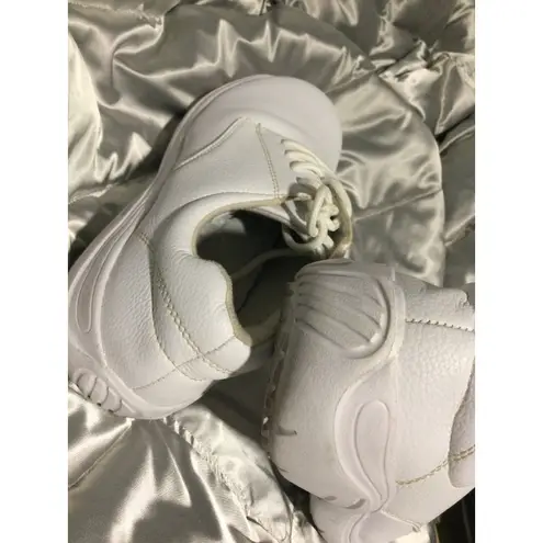 Hawkwell White Leather Lace Up Comfort Shoes Size 10 Women Nurse Work School