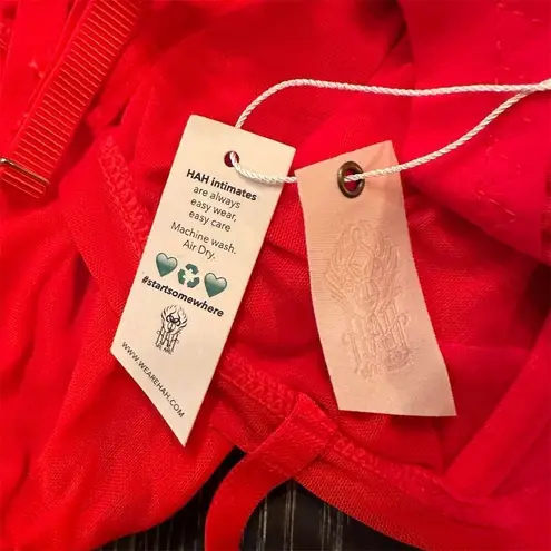 HAH Under the Wire Bodysuit Blood Orange Women’s XS Cutout Design