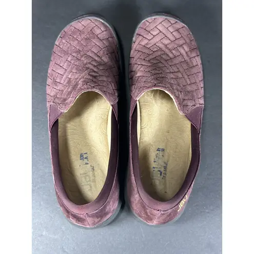 Jbu by Jambu Women's Crimson Wine Slip On Flats Oxfords Memory Size 8.5