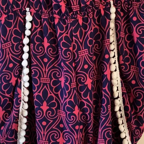 Almost Pink NWOT Boutique Sleeveless Romper Size Small Navy & Pink Print