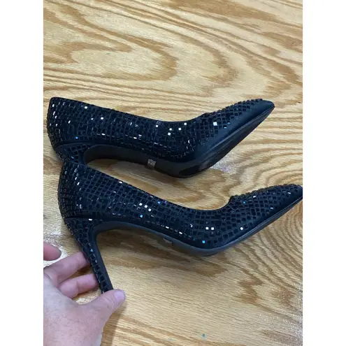Lauren Lorraine Dazzle Women's Rhinestone Embellished Pointed Toe Heels 6.5 S16