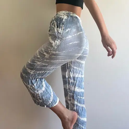 Vintage Havana baby blue white beach pants size s