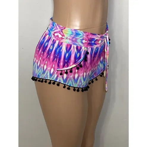 PilyQ New. multicolored Pom Pom shorts. XS/S. Normally $72