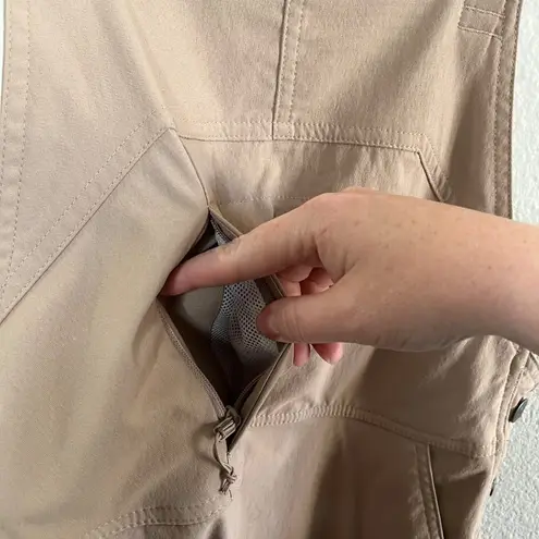 Flylow Gear Womens Tan Outdoor Beige Bib Overalls Small 0082