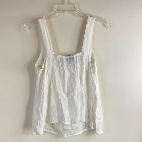 Modcloth  White V-Neck Wide Strap Lightweight Pullover Cami Tank Size X-Small