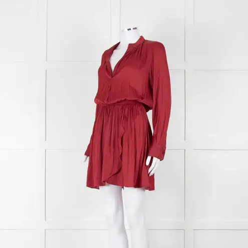 Zadig & Voltaire 'Reveal' Red Viscose Draped Dress