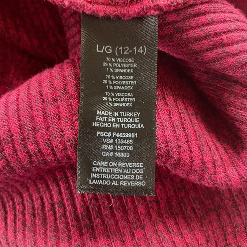 Studio 1886 wine colored cowl neck long sleeve pullover stretchy sweater size L