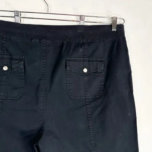 kim rogers Plus Size 3X Shorts Black Elastic Waist Pockets Drawstring Hem 106