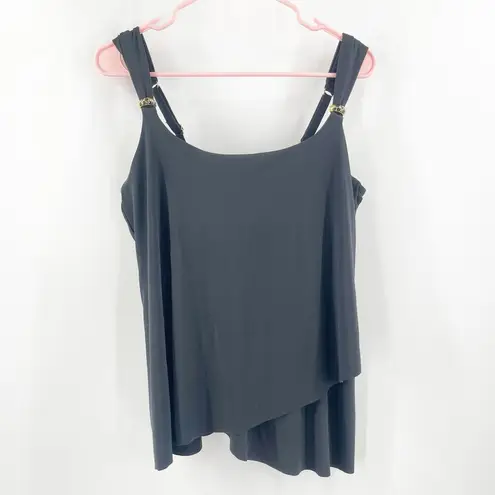 MiracleSuit Razzle Dazzle Tankini Top Size 10 Swim NEW Underwire Gold Detail