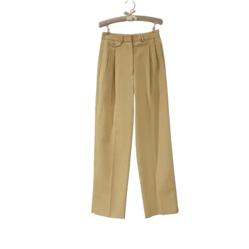 The Frankie Shop Butter Yellow high waisted Pleated Trouser Size XS EUC