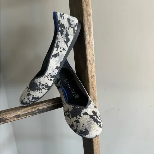 Rothy's Rothy’s The Flat Original Gray Geometric Camo Flat Slip On Size 9