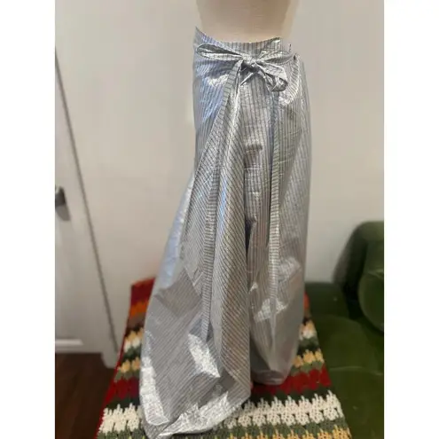 COS Womens Metallic Striped Wrap Skirt Size 12