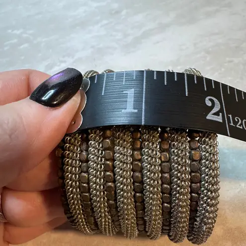 Boho Y2K Beaded Cuff Bracelet Trio w/ Eclectic, Indie, Festival Vibes