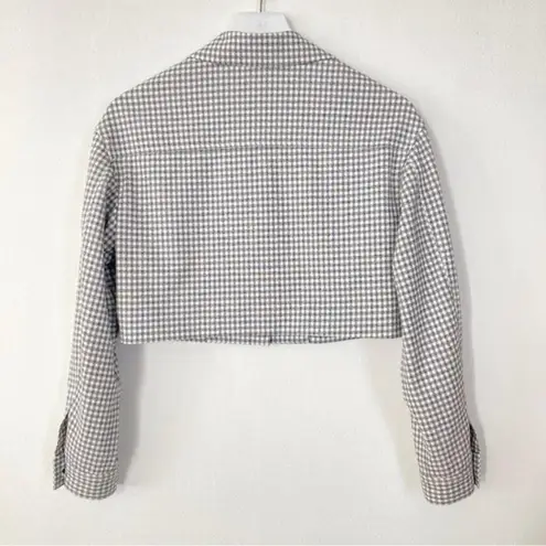 Wilfred Aritzia  Ourson Cropped Jacket Gingham Check Size Small‎