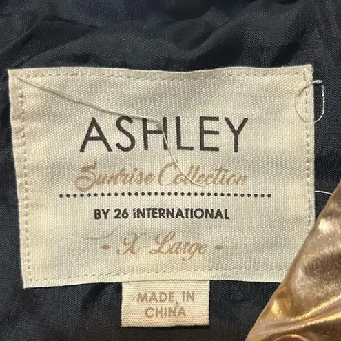 Ashley by 26 International Metallic Gold Shiny Hoodie - Size XL